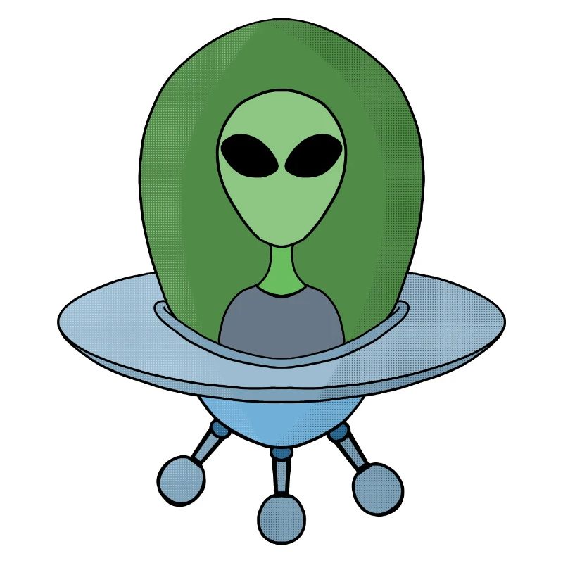 Alien dans son petit vaisseau spatial