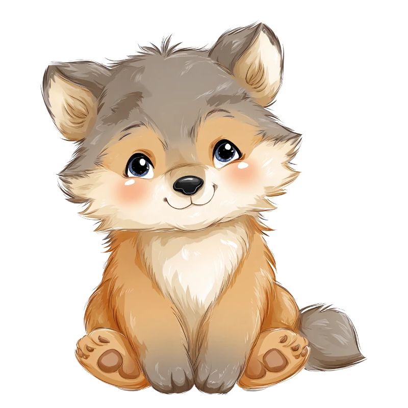 Mignon bébé loup