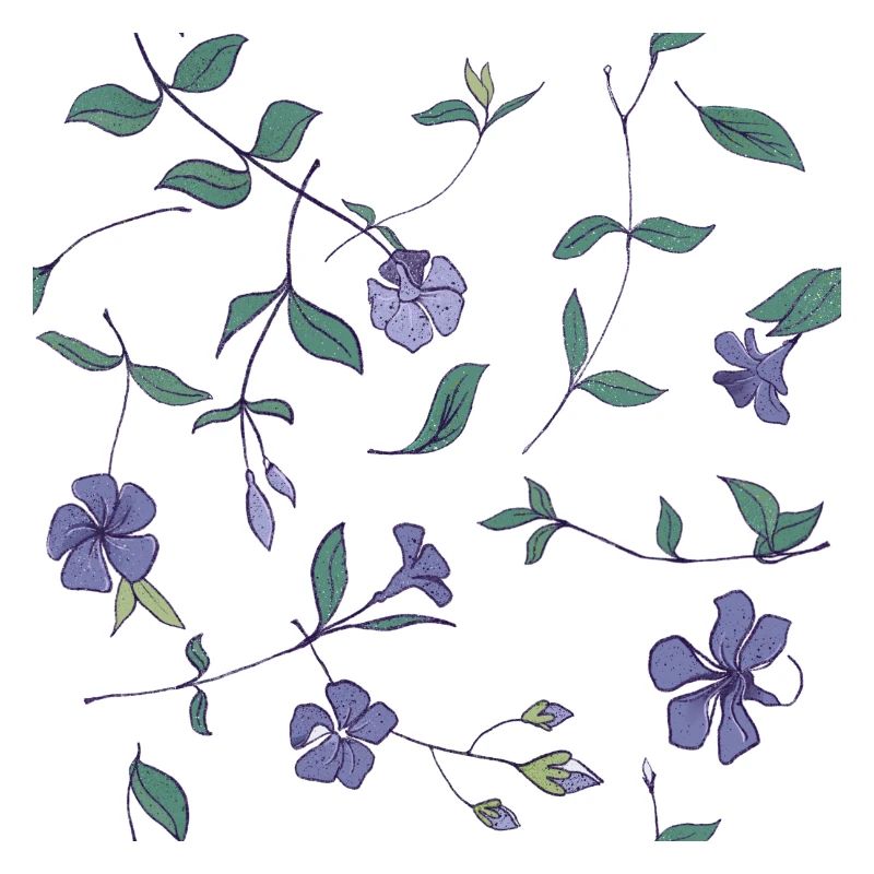 Evergreen floral pattern