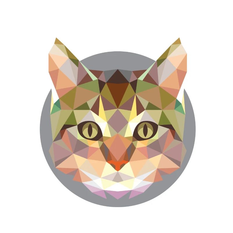 Chat, tête de chat moderne