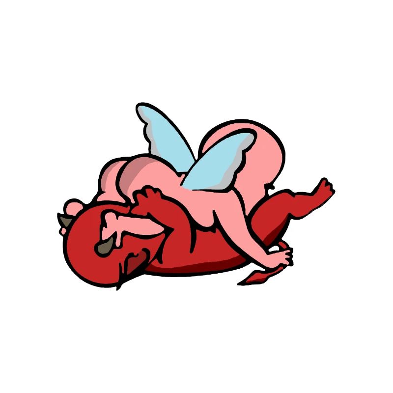 Playing angels and devils hug my hug