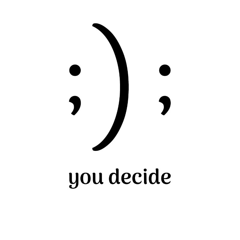 conception drôle «vous décidez» avec un oeil clignotant