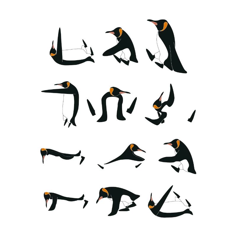 Penguins doing Yoga