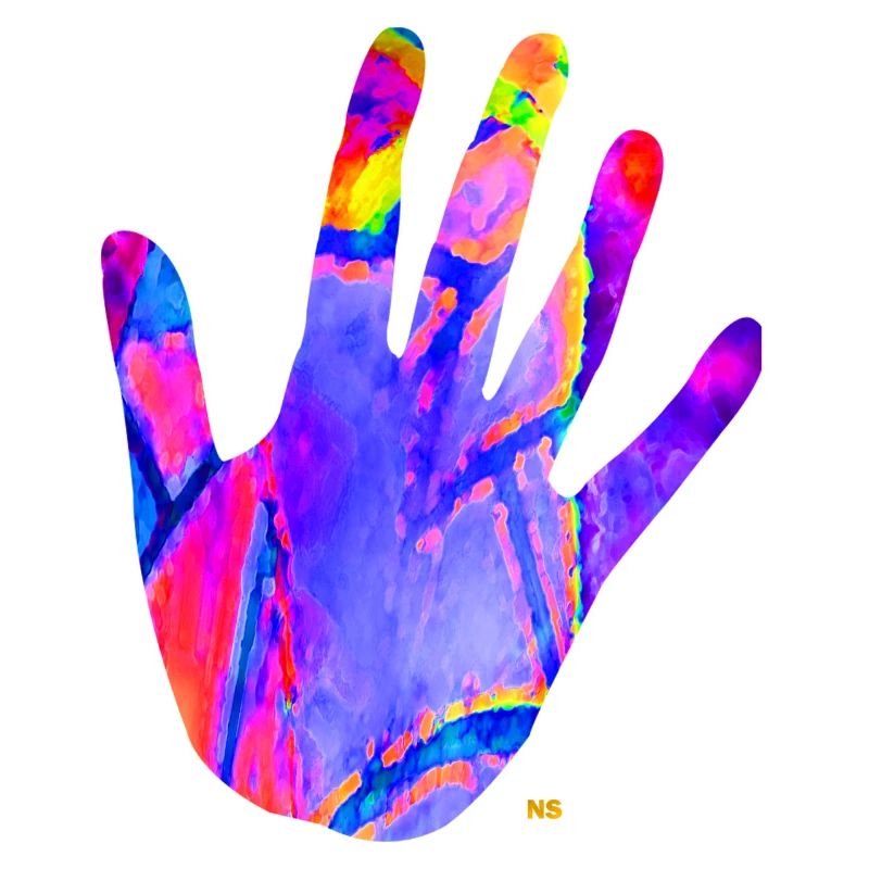 Neon hand