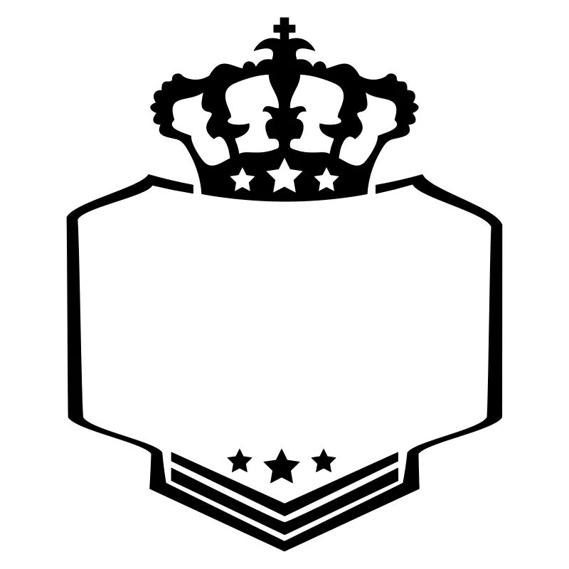 frame border text king crown crest logo