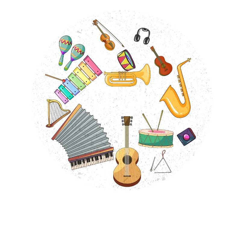 Music Instruments Circle Art