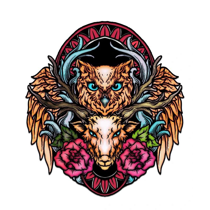 Atemberaubende bunte Eule