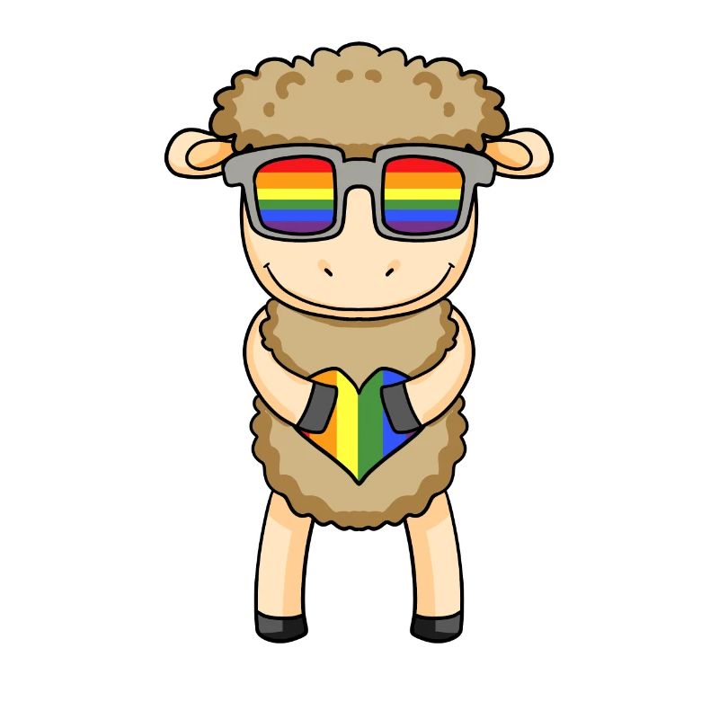 LGBT Tier Schaf Regenbogen Hausschaf