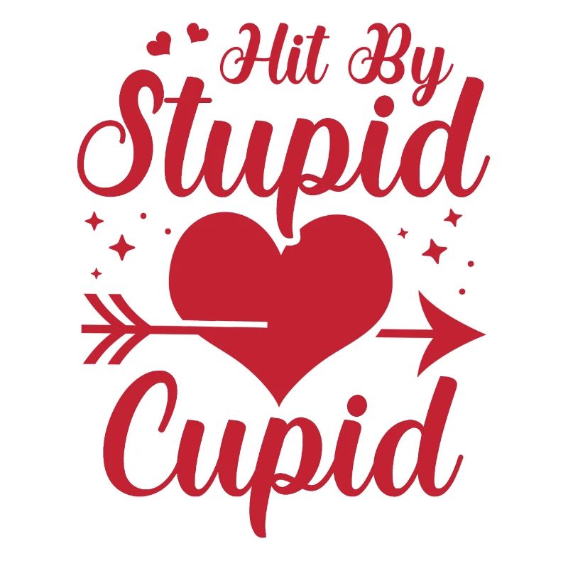 Frappé par une stupide flèche de Cupidon Humour de la Saint-Valentin