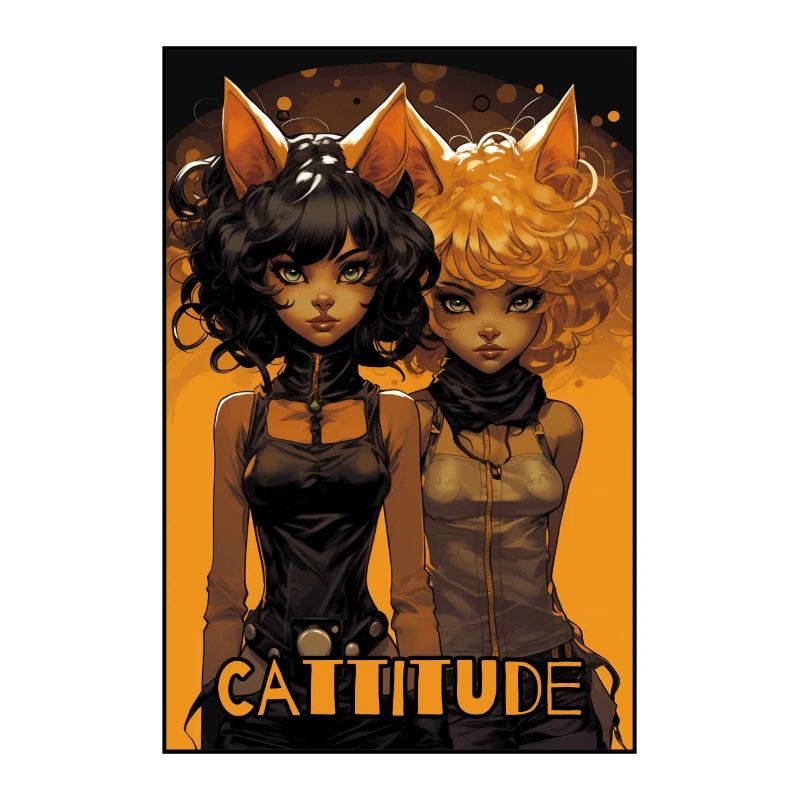 Cattitude: Zwei Katzenmädchen