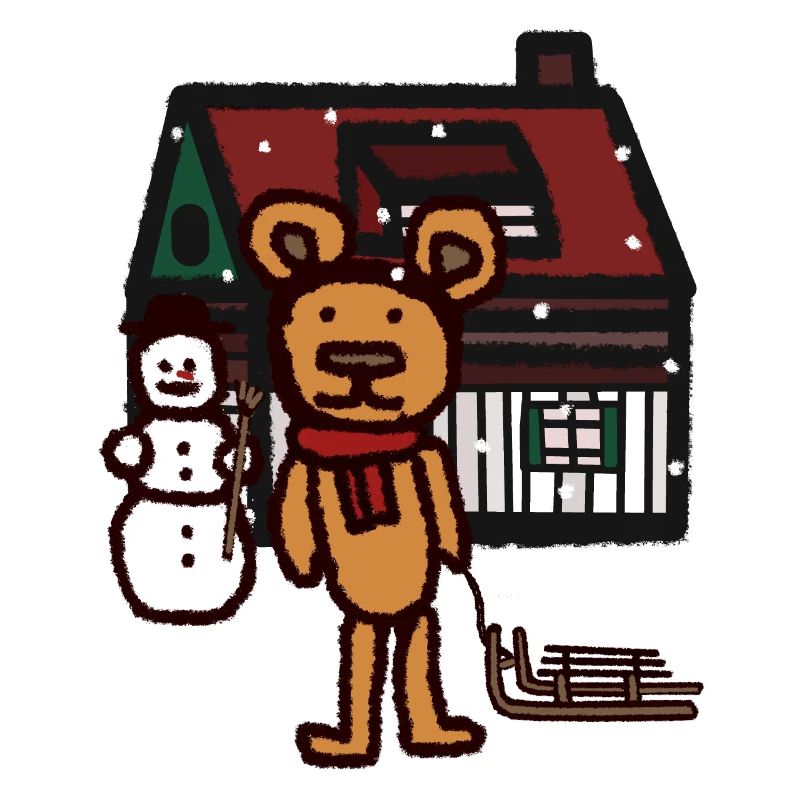 Teddy Schneefall Weihnachtsgeschenk Schlitten Kind