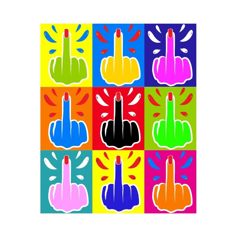 Middle Finger Pop Colour Tie Dye Cool