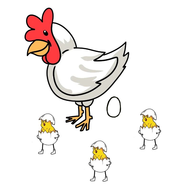 Easter Hen Chick Baby Eggs Eggshell Poultry