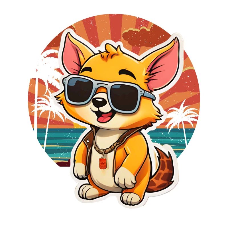 Renard surfeur