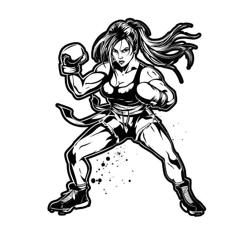 Kickboxer Drawing