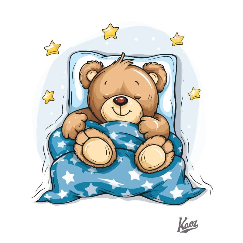 Sleeping, cute little bear