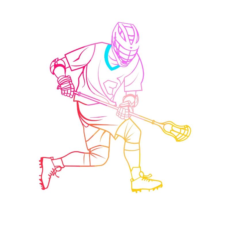 Lacrosse Player Drawing