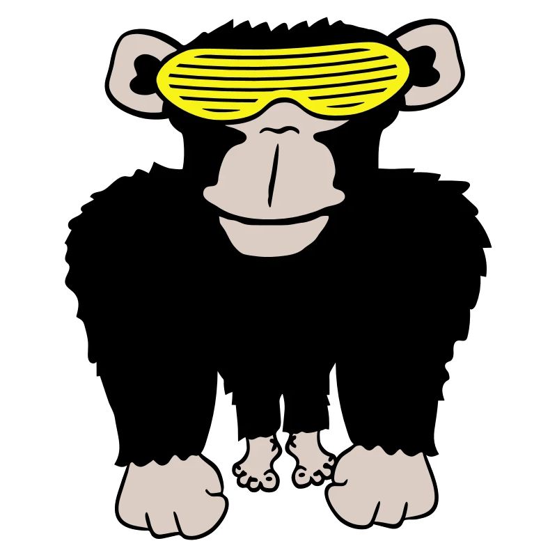 Funky Sunglasses Gorilla Cool Party Monkey Fun