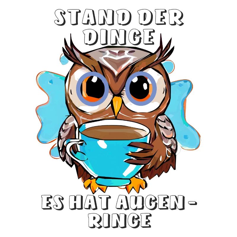 EULE STAND DER DINGE HAT AUGENRINGE