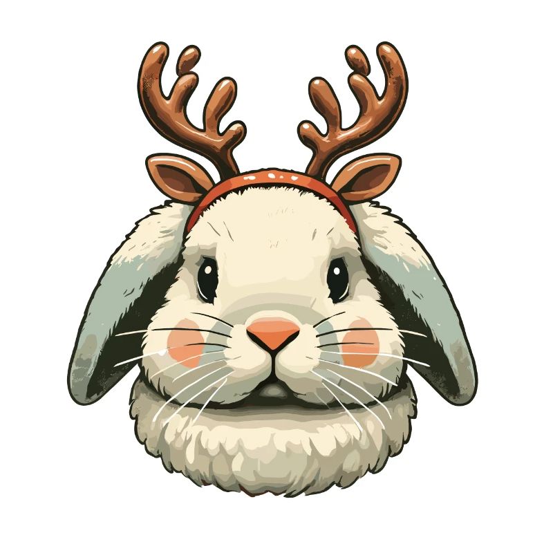 Conception de lapin de renne mignon de Noël