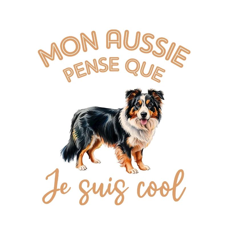 Mon berger australien aussie pense que jsuis cool
