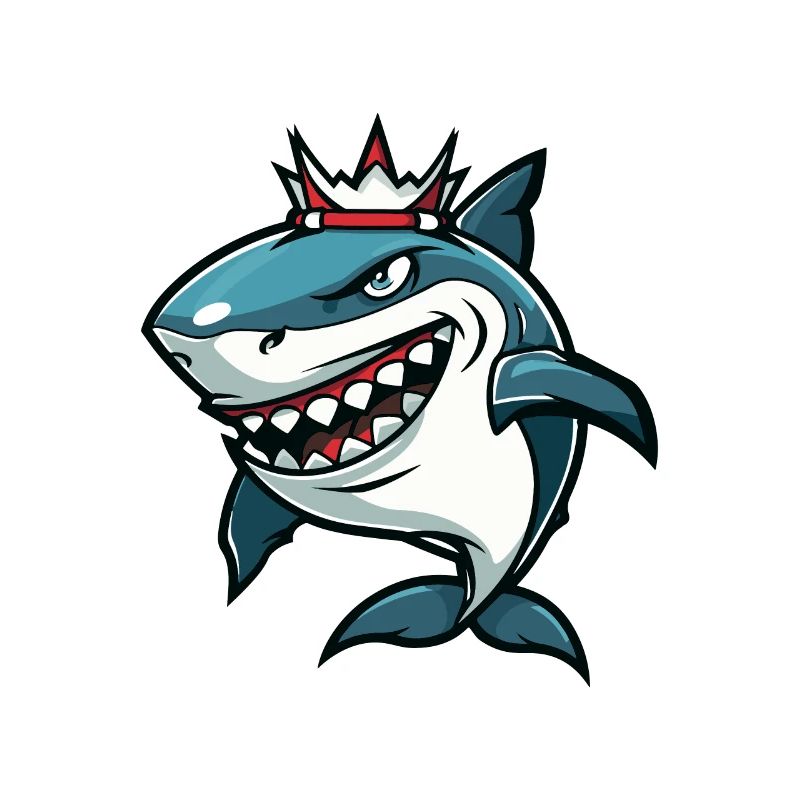 Couronne de dessin animé de requin