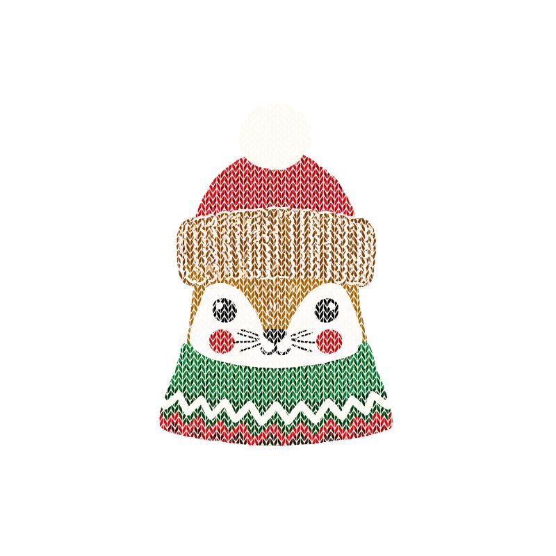 Cute Winter Squirrel with Hat Knitted Look