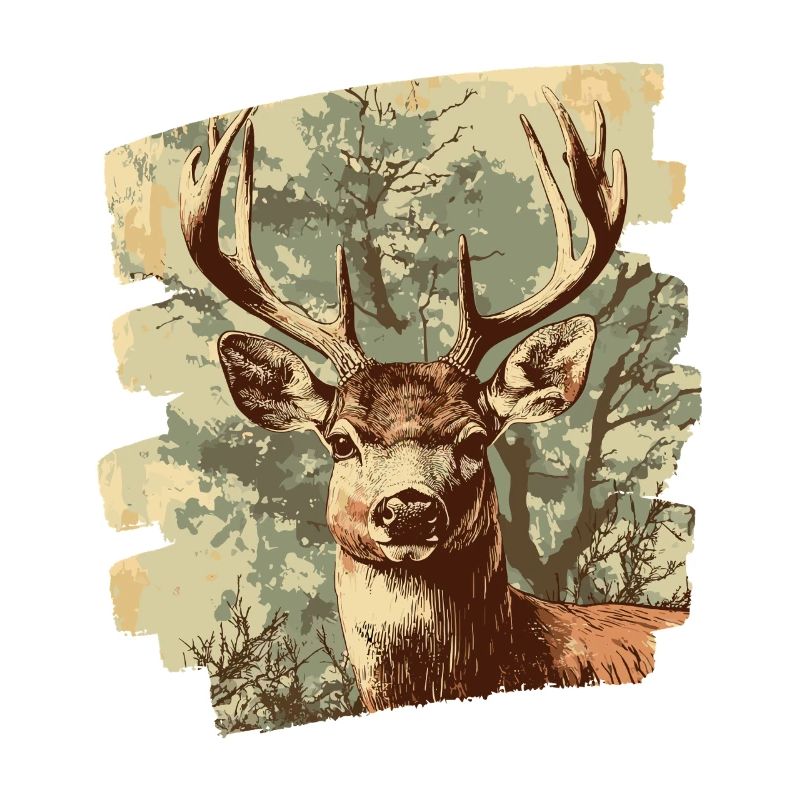 Hirsch mit Geweih