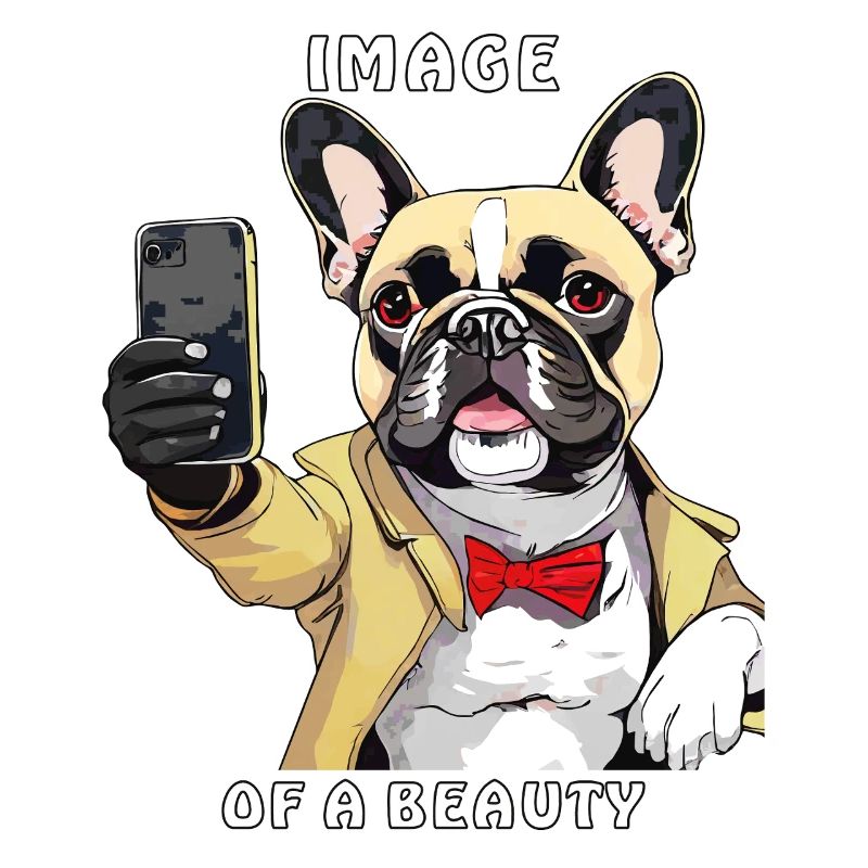 CHIEN SMARTPHONE IMAGE D’UNE BEAUTÉ