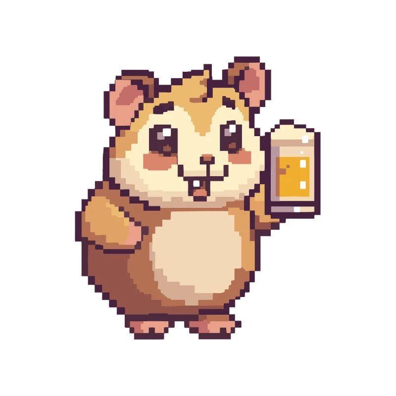 Hamster Pixel Bier