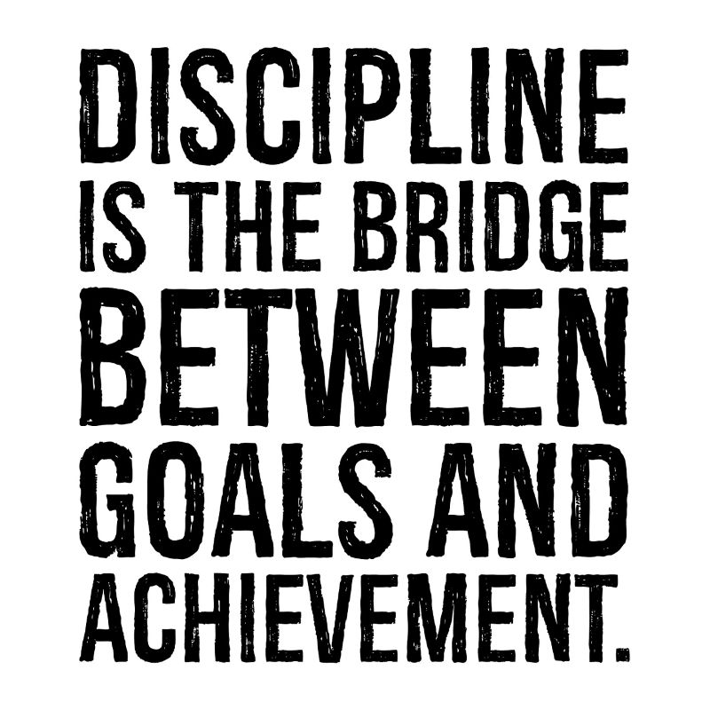 discipline is the bridge between goals