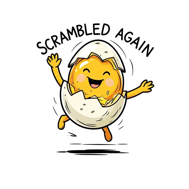 Mixed up again – egg with humor