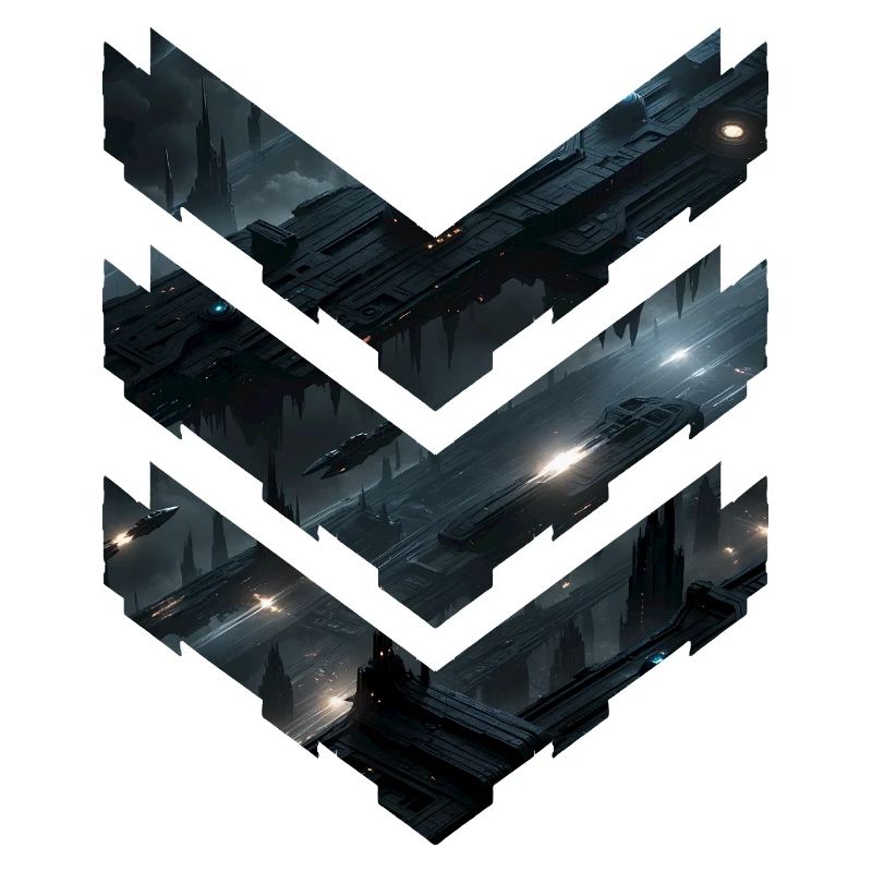 Futuristic Sci-Fi Space Station Layers – Dark City