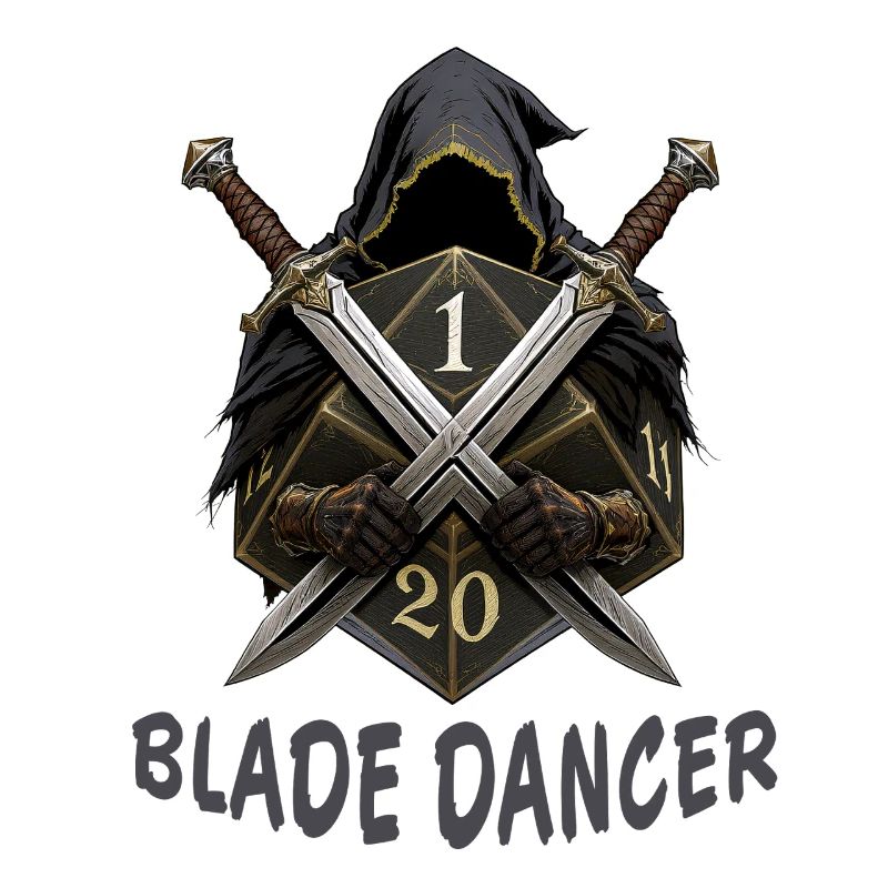 Blade Dancer – Kapuze mit zwei Schwertern