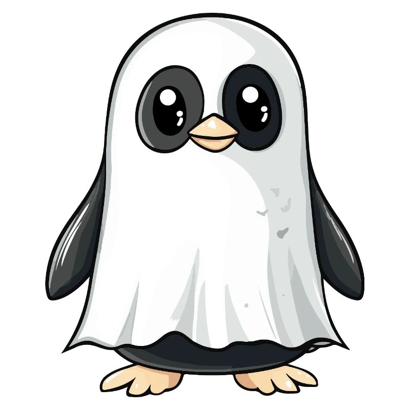 Pinguin Halloween Geist