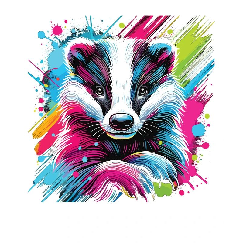 Neon Dachs Splash Kunst