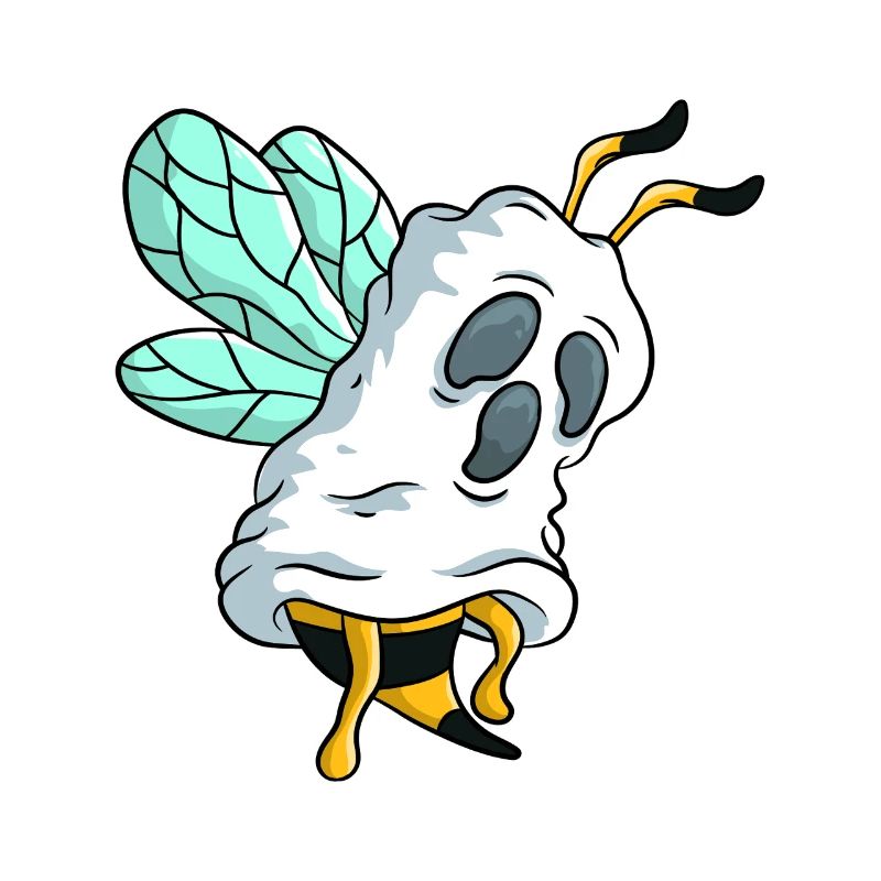 Ghost Bee Illustration