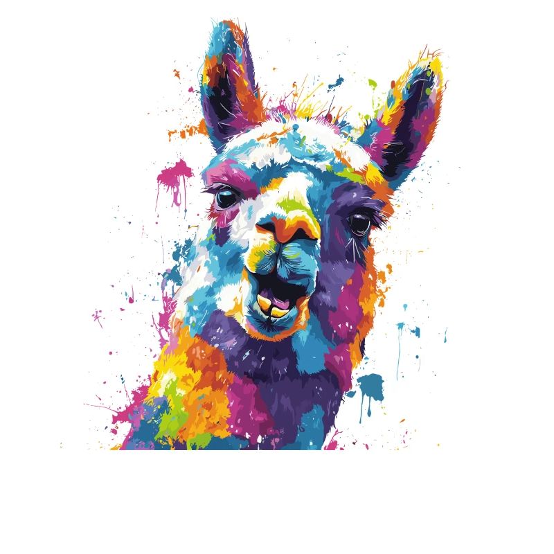 Llama Farbexplosion