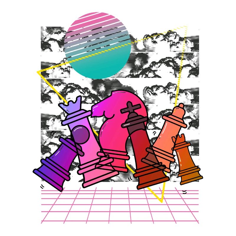 Neon Chess Collage