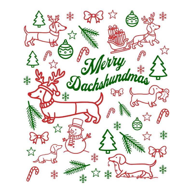 Dachshund Christmas Pattern