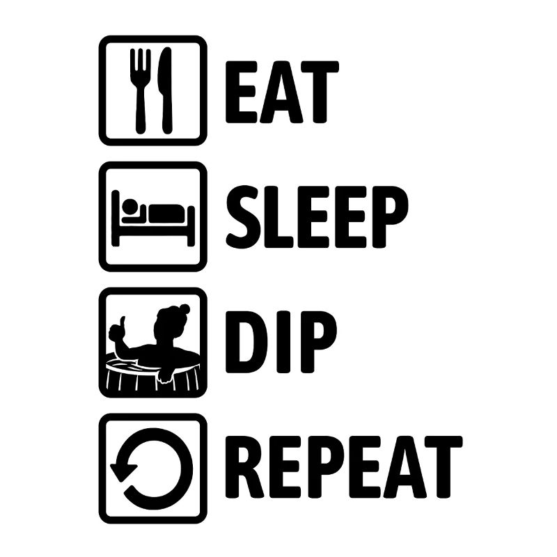 Eat Sleep Dip Repeat - Eisbaden - Winterbaden