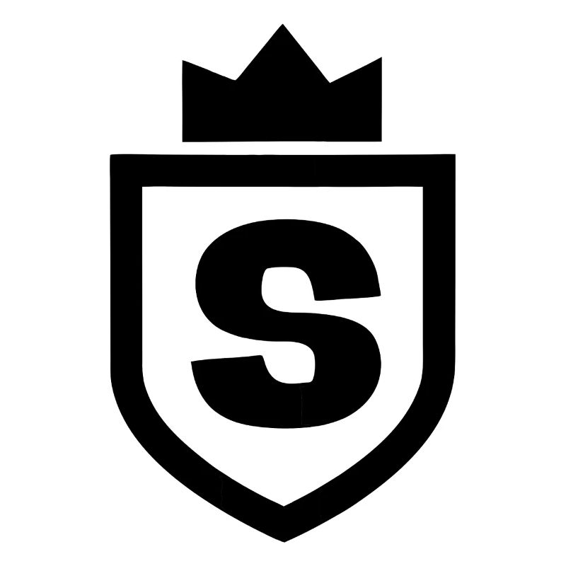 Adel Monogramm Wappen mit Schild Krone Buchstabe S