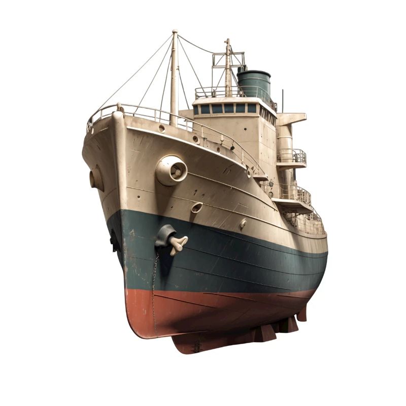 Gros plan d’un cargo vintage