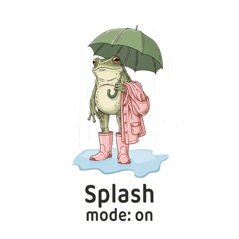 Splash mode on – Funny rain frog