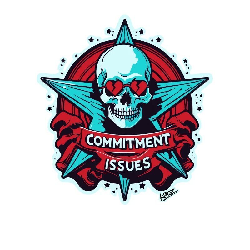 Commitment Issues Skull Badge
