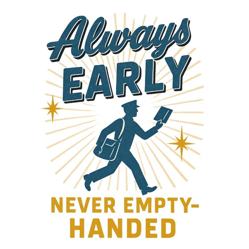 Always there early | Postman Deliverer Humor