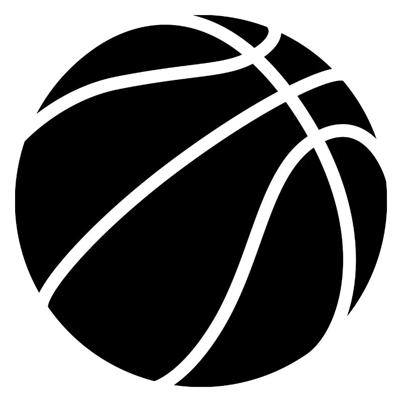 Basket-ball logo noir