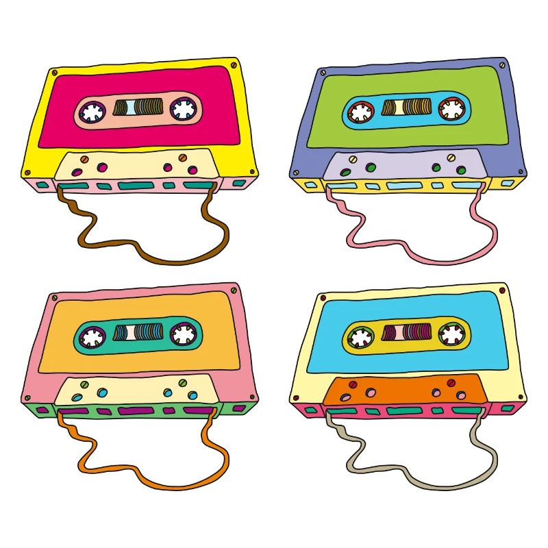 Cassette Compact Cassette Magnétique Bande rétro