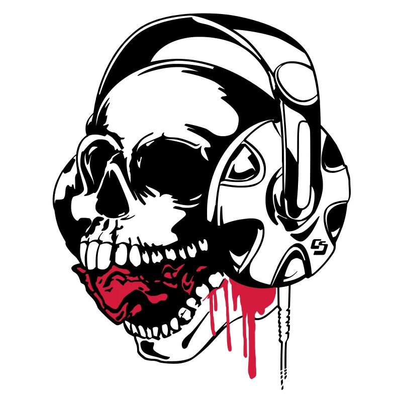 skull music vect by customstyle