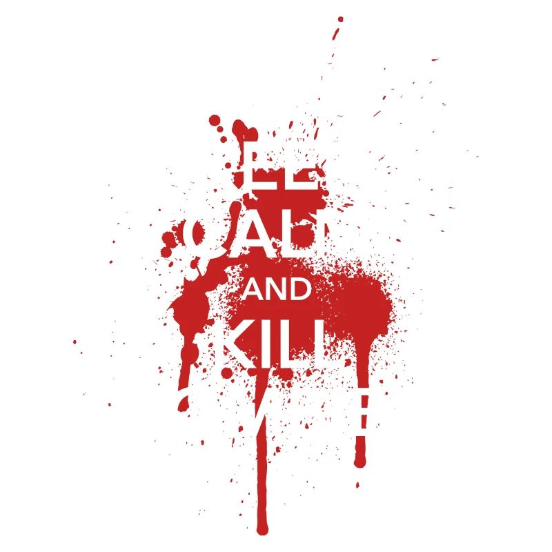 keep calm and kill zombies Halloween Blut Krone